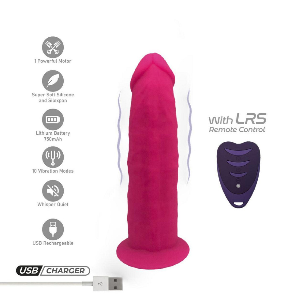 Фалоімітатор з вібрацією SilexD Henry Vibro Pink (MODEL 2 size 7in) + LRS, діаметр 4,4 см Sex Aura Київ - фото 8