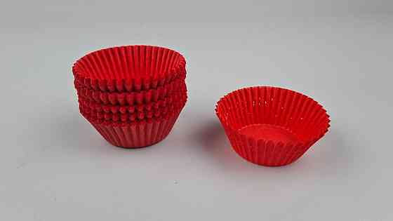 Тартолітка для кексів 6А кругла червона D45 H25 (100 шт.) (1 уп.) Харків