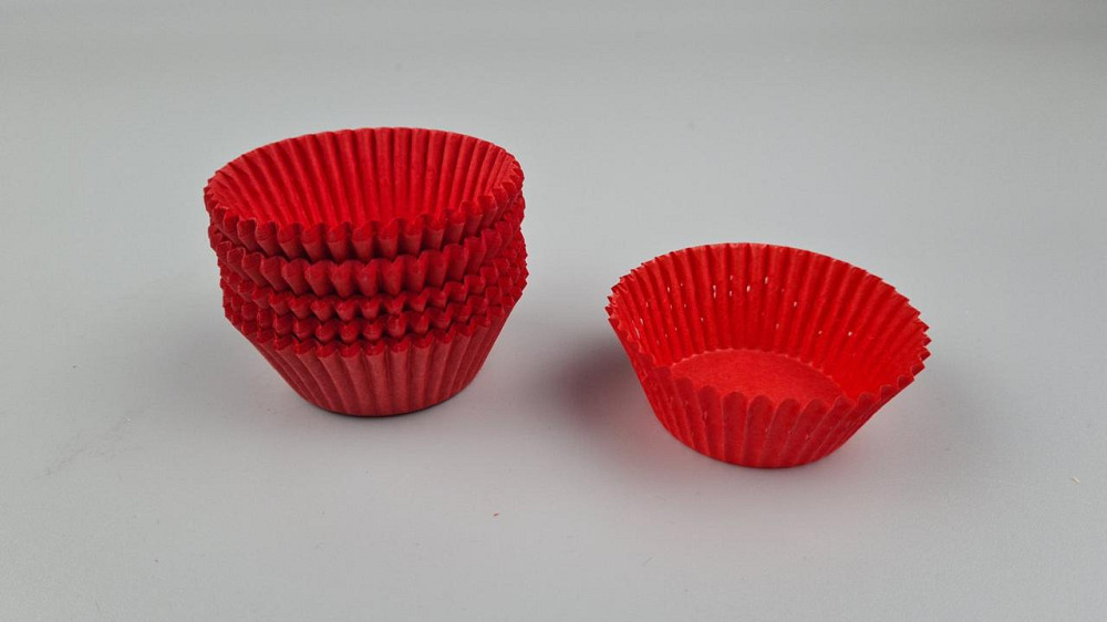 Тартолітка для кексів 6А кругла червона D45 H25 (100 шт.) (1 уп.) Харків - фото 1