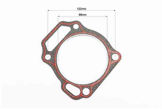 Прокладка головки циліндра 188F-88mm (пароніт, червона нитка) Київ