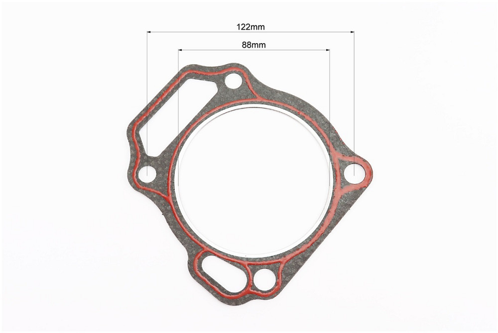 Прокладка головки циліндра 188F-88mm (пароніт, червона нитка) Киев - изображение 2