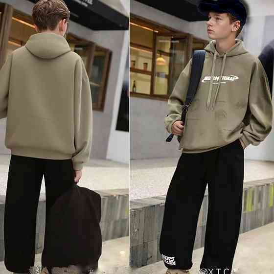 Детский спортивный костюм оверсайз двунитка для мальчика подростка на 9,10,11,12 лет Николаев