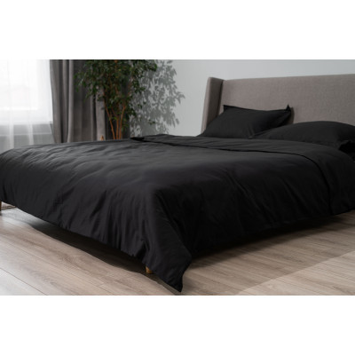 Пододеяльник Ardesto Mix&Match Premium 100% хлопок, сатин черный 200х220 см (ART2022DVL) Винница - изображение 2