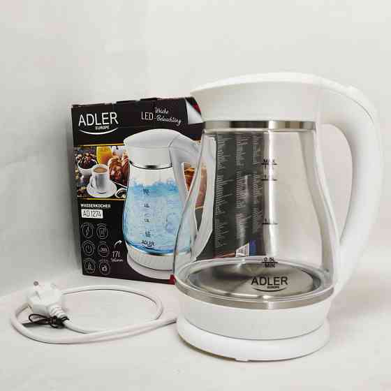 Электрический чайник бесшумный Adler AD 1274 1.7л 2200Вт, Электрический чайник с нагревательным диском QN-10 Львов