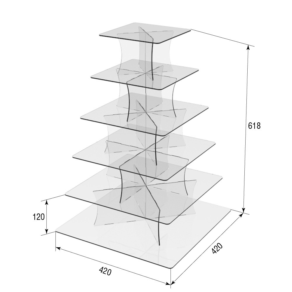 Подставка EKOSTAR под торты и для кенди бара на 6 ярусов Киев - изображение 2