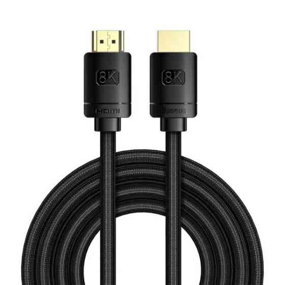 Кабель HDMI M - M, 1m, V2.1 8K, High Definition Series (Zinc alloy) WKGQ000001 Baseus Чорний (WKGQ000001) Київ