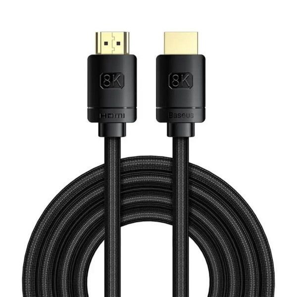Кабель HDMI M - M, 1m, V2.1 8K, High Definition Series (Zinc alloy) WKGQ000001 Baseus Чорний (WKGQ000001) Київ - фото 1