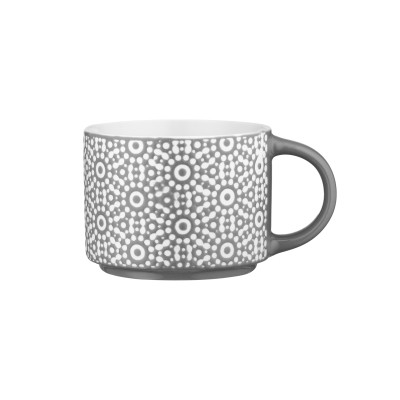 Чашка Ardesto Weaving G, 330мл, порцеляна, біло-чорний (AR3473G) Вінниця - фото 2