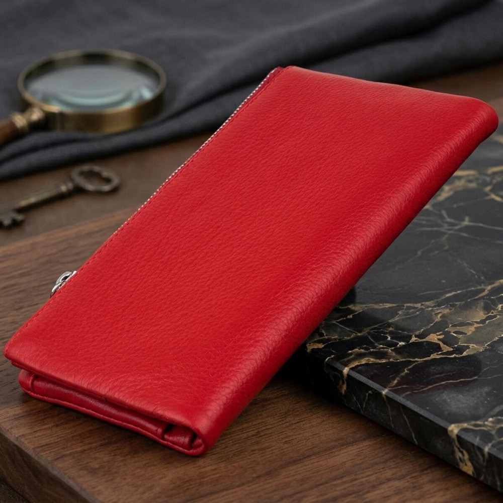 Вертикальний гаманець на кнопці жіночий ST Leather 19202 Червоний Київ - фото 14