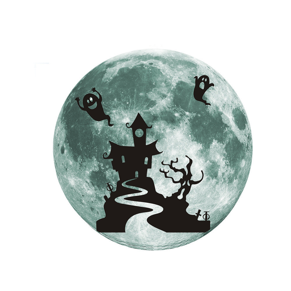 Наклейка на Хэллоуин Замок с привидениями 30 см салатовый Киев - изображение 3