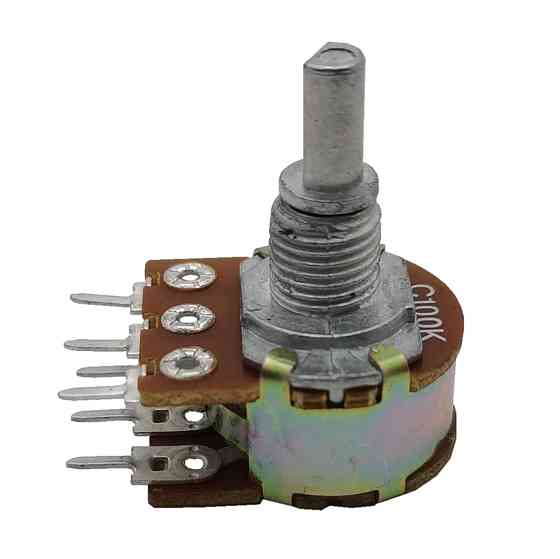 Потенциометр линейный 10 кОм с валом 15 мм Киев