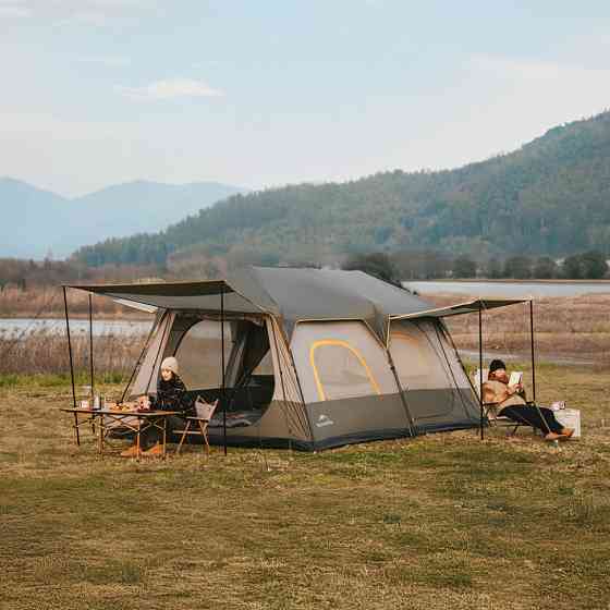 Намет шестимісний Naturehike Cape 8.4 CNK2450WS050 з швидким розкриттям, сіро-коричневий Київ