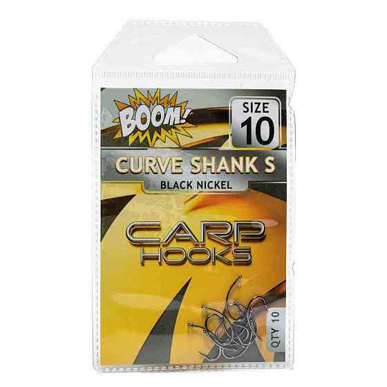 Гачок для мирної риби Curve Shank S №10 (10 шт/уп) (Black Nickel) ТМ BOOM Київ