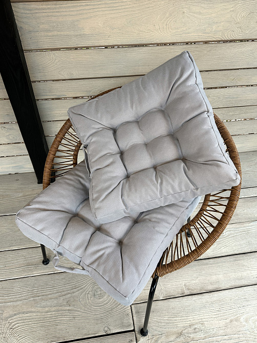 Подушка для стільців (50x50х8 см) Decorator Sawana колір світло-сірий 84-142 Київ - фото 5