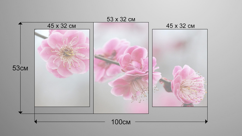 Модульна картина Квіти Весна Art-229_3 Київ - фото 3