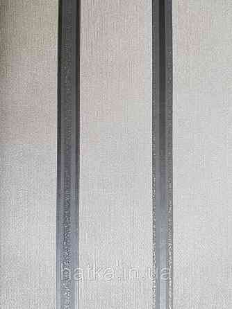 Шпалери вінілові на флізелін метрові Marburg Kingdom 31524 сірі смуги чорні темно сірі Київ