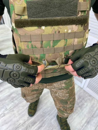 Тактична плитоноска Cold зі швидким скиданням 10-3 без плит (Мультикам) Вінниця - фото 8