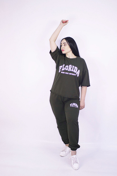 Жіночий літній спортивний костюм Хакі XL-2XL Харків - фото 1