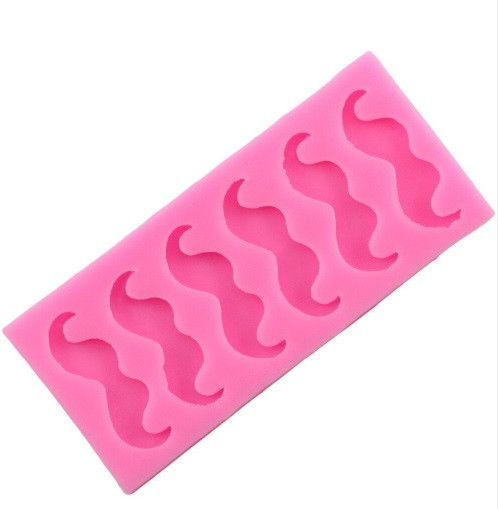 Силиконовый молд Усы 118 на 54 мм розовый Киев - изображение 3