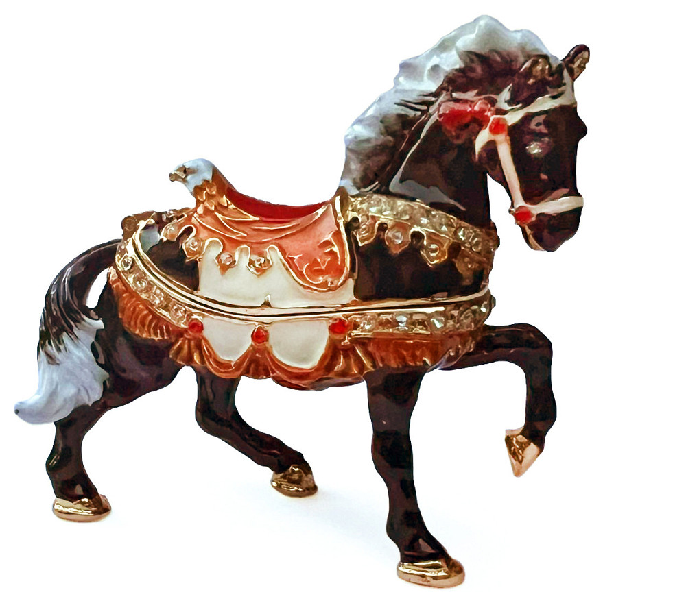 Скринька зі стразами Кінь Київ - фото 1