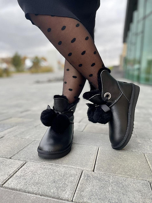 Lonza Угги жіночі LONZA чорні натуральна шкіра висота 14 см підошва 2 см (A8032-7A 4843) Коломыя - изображение 9