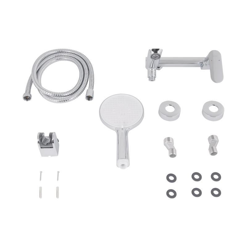 Смеситель для ванны с поворотным изливом, c душевым гарнитуром Qtap Evia QTEVI260CRM47578 Chrome Харьков - изображение 9