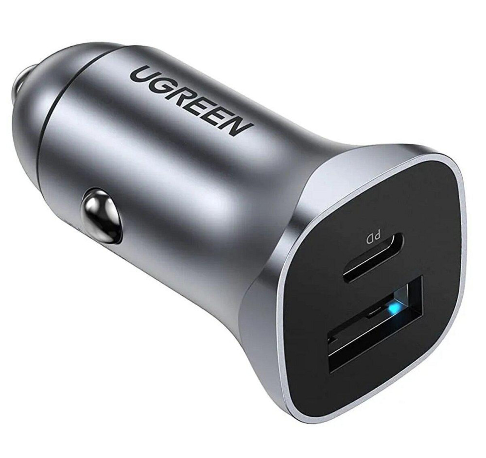 Автомобильное зарядное устройство UGREEN CD130 Dual USB, цвет серый UGR-30780 Одесса - изображение 2