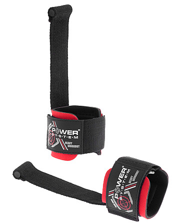 Лямки для тяги з валіком Power System PS-3350 Power Pin Black/Red Кам'янське - фото 1
