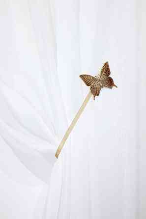 Магніти для штор і гардин (106м) Метелик набір 2 шт Золотистий (81-017) Київ