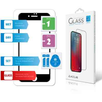 Стекло защитное ACCLAB Full Glue Apple iPhone 7/8/SE 2020 (1283126508172) Винница