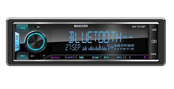 Автомагнітола 1DIN BAXSTER BSF-5732BT (Bluetooth/2USB/MicroSD/AUX/FM) RGB + пульт Харків