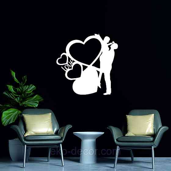 Декоративное настенное Панно «Любовь», Декор на стену 70*70 см, Белый Киев