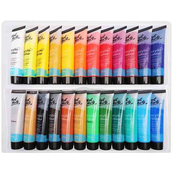Краски акриловые для рисования Mont Marte Acrylic Colour Paint Set Signature 24pc x 36ml Разные цвета Каменец-Подольский