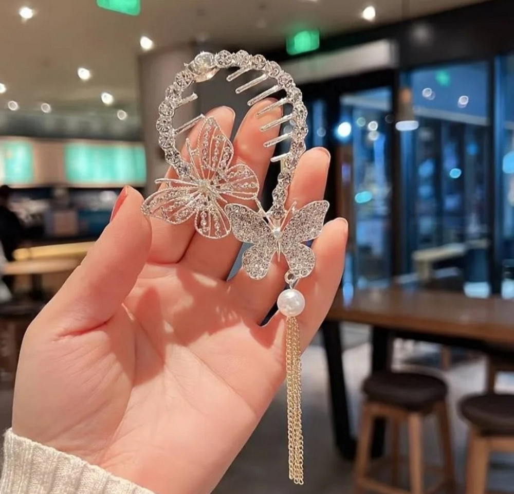 Шпилька для волосся з метеликами Сміла - фото 4