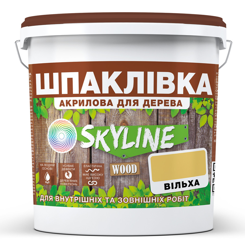 Шпаклівка акрилова для Дерева готова до застосування «SkyLine Wood» Вільха 1.5 кг Харків - фото 5