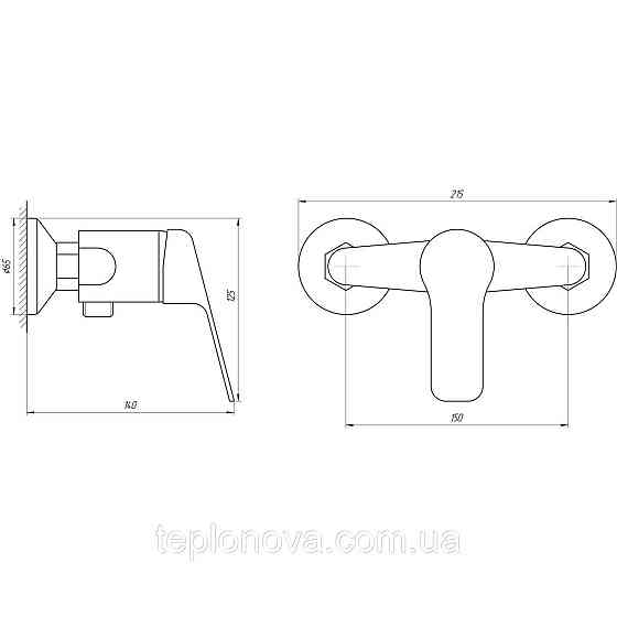 Змішувач для душу Globus Lux Koln GLK-0105N Чернівці