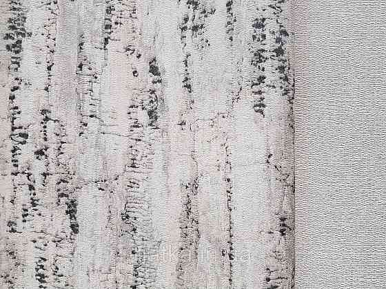 Шпалери вінілові на флізелін Rasch Composition 0,53х10 абстракція структурні кора дерева білі з чорним Київ