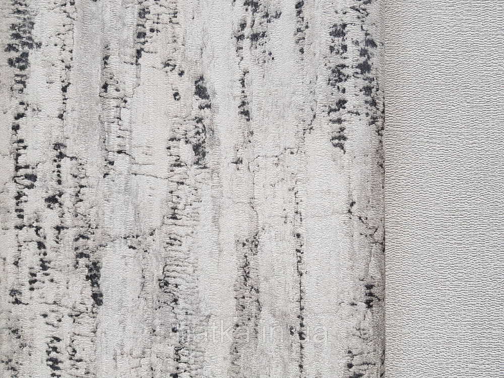 Обои виниловые на флизелине Rasch Composition 0,53х10 абстракция структурные кора дерева белые с черным Киев - изображение 3