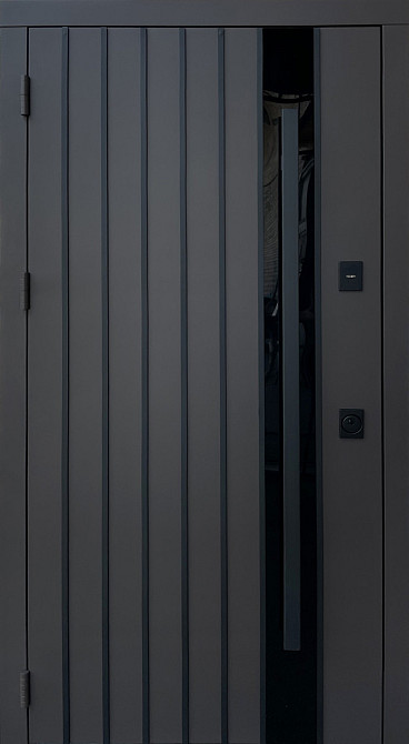 Дверь уличная Qdoors серия СТРИТ 3К с ТЕРМОРАЗРЫВОМ модель АРТ РАЛ 8019 950 Киев - изображение 1
