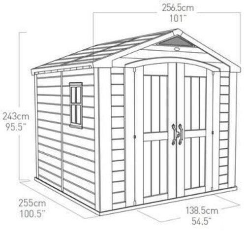 Садовий пластиковий будиночок KETER FACTOR 8x8 Київ - фото 12