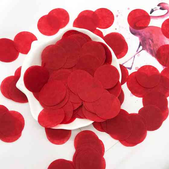 Конфетти кружки из бумаги 10 г 25 мм красный Киев