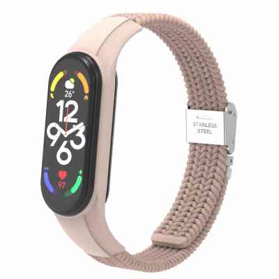 Ремінець до фітнес браслета Armorstandart Braided Solo Loop для Xiaomi Mi Band 7/6/5/4 Pink Sand (ARM69906) Вінниця