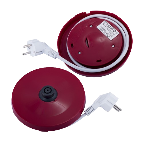 Електрочайник 1,8л 1850-2200W пластик (диск) білий/червоний 1715R KAMILLE Житомир - изображение 6