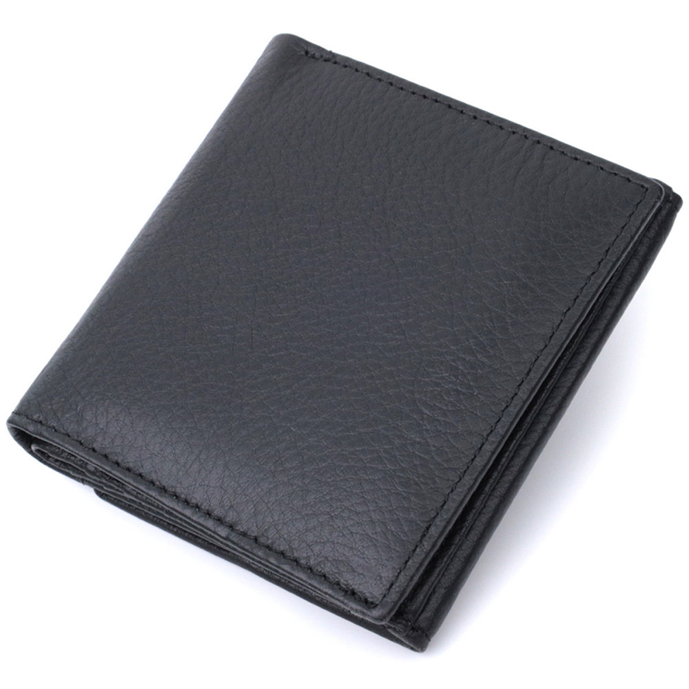 Жіночий шкіряний гаманець з монетницею чорний (ST Leather) Київ - фото 18