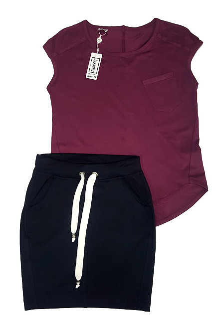 Костюм жіночий літній Jasmin, трикотаж футболка + спідниця Суми - фото 2