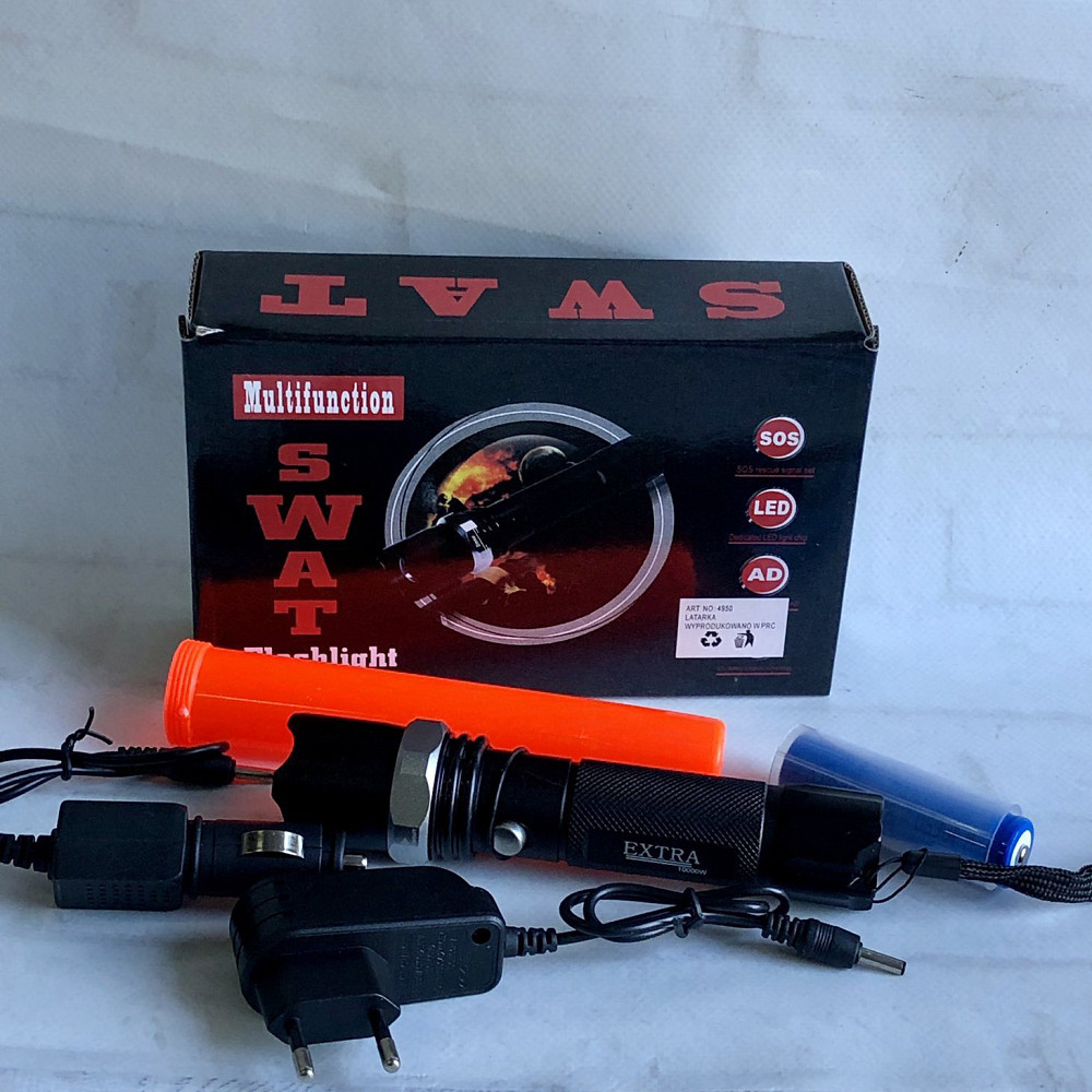 Многофункциональный тактический фонарь Bailong, Светильник с светодиодным зарядным портом HU-24 Львов - изображение 5