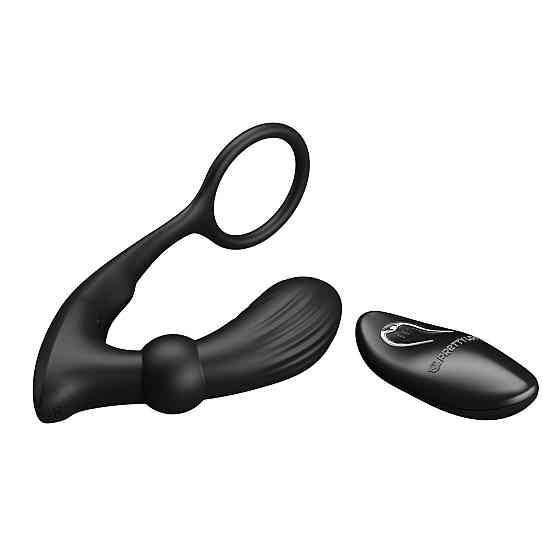 Масажер простати PRETTY LOVE Warren Black, 12 vibration functions 12 pulse wave settings Sex Aura Київ