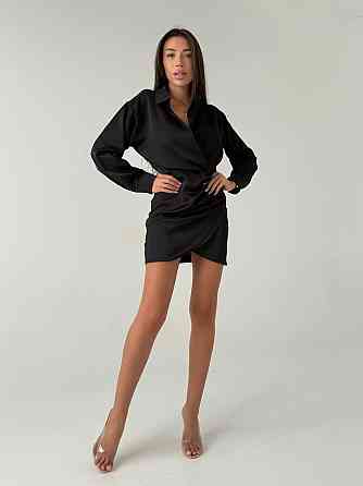 Жіноче привабливе елегантне коротке плаття double Шовк Армані Чорний, 44/46 Одеса