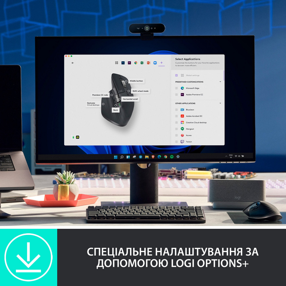Миша Bluetooth Logitech MX Master 3S Graphite (910-006559) Темно-сірий Харків - фото 14