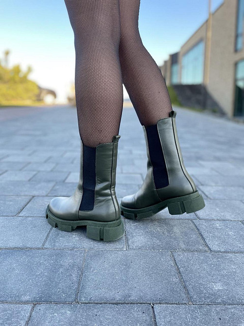 Женские ботинки GREMMY хакі натуральная кожа зима 36р.37р.(4854) Коломия - фото 8